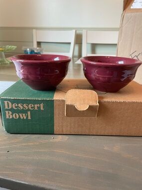 Longaberger Paprika Dessert Bowls - Set of 2 - NEW in Box